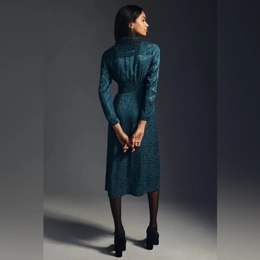 Jacquard Blazer Wrap Midi Dress_6
